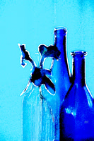 Bottles For Memories (blue on blue)