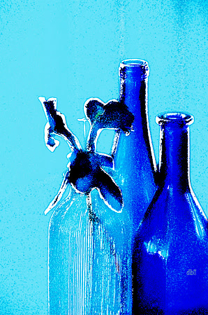 Bottles For Memories (blue on blue)