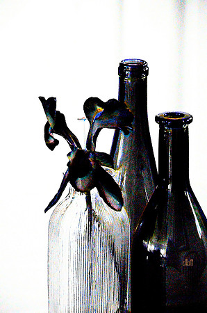 Bottles For Memories (B&W, subtle color)